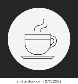 hot coffee line icon