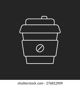 hot coffee line icon