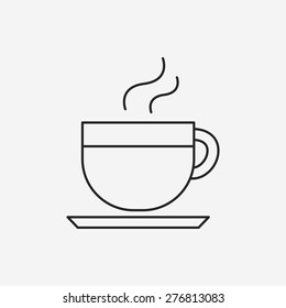 hot coffee line icon