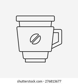 hot coffee line icon