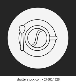 hot coffee line icon