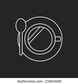 hot coffee line icon