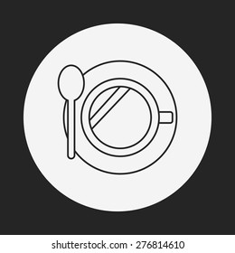 hot coffee line icon