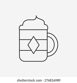 hot coffee line icon