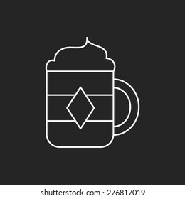 hot coffee line icon