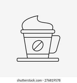 hot coffee line icon
