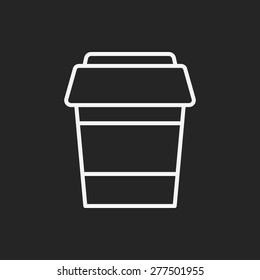 hot coffee line icon