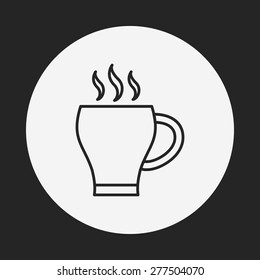 hot coffee line icon
