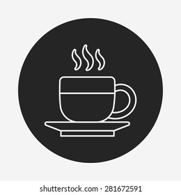 hot coffee line icon