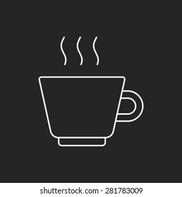 hot coffee line icon