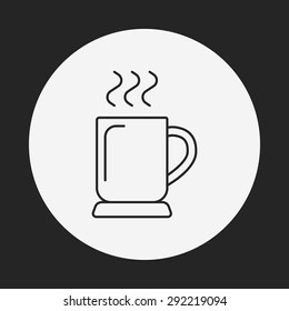 hot coffee line icon