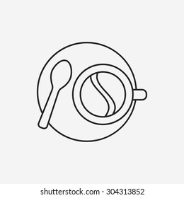 hot coffee line icon