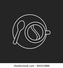 hot coffee line icon