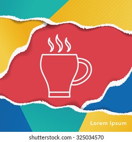 hot coffee line icon