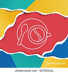 hot coffee line icon