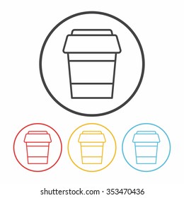 hot coffee line icon