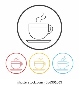 hot coffee line icon