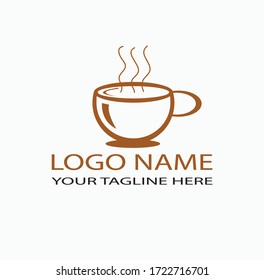 hot coffee logo for cafe company