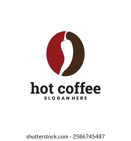 Hot coffee logo design for business