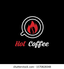 Hot Coffee logo designs inspirations, coffee shop and cafe logo template