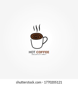 hot coffee logo, drink logo