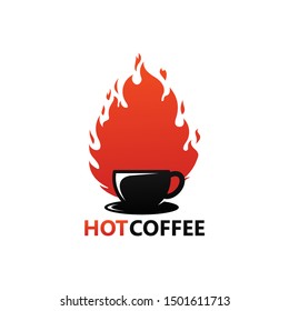 Hot Coffee Logo Template Design