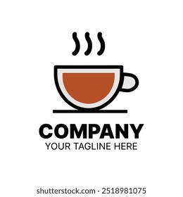 Inspiración de diseño de Plantilla de logotipo de café caliente