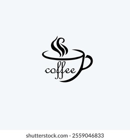 hot coffee logo template design 