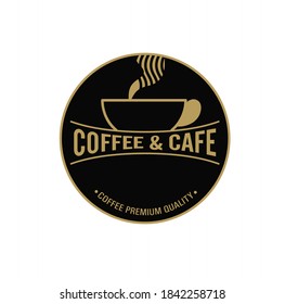 Hot Coffee Logo Template , Coffee label Vector