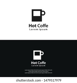 Hot Coffee Logo/Icon Template Design. Vector illustration