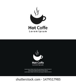 Hot Coffee Logo/Icon Template Design. Vector illustration