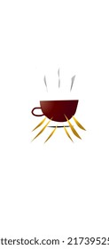Hot coffee logos and illustrations that can be redesigned and used as a coffee shop business symbol