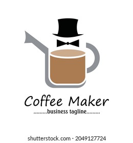 Hot Coffee Maker Chef Shop Keeper Logo