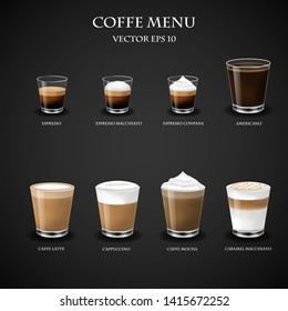 Hot Coffee Menu Glass Cup 260nw 1415672252 
