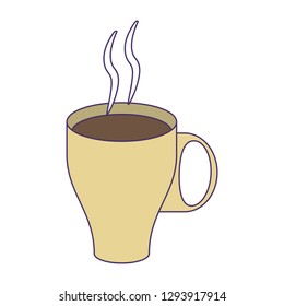 hot coffee mug blue lines