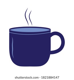 hot coffee mug design of drink caffeine breakfast and beverage theme Vector illustration