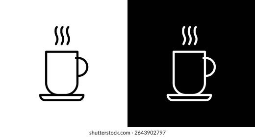 Hot coffee Mug icon Graphic vector set for ui design