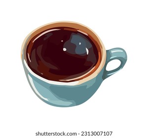 Heisskaffee in einer Muschel-Ikone einzeln