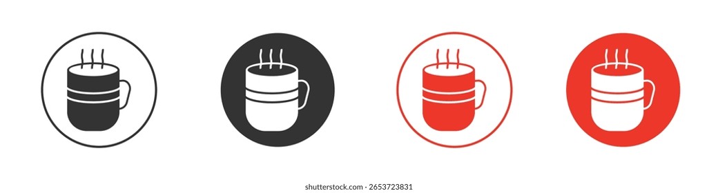 Icono caliente de la taza de café para el logotipo, símbolo de la muestra del Vector para el diseño