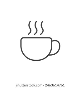 Hot Coffee Mug Icon Set. Vector Symbols for Tea and Morning Drink.