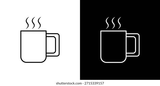Plantilla caliente del Vector de los iconos de la taza de café, EPS 10 para el diseño