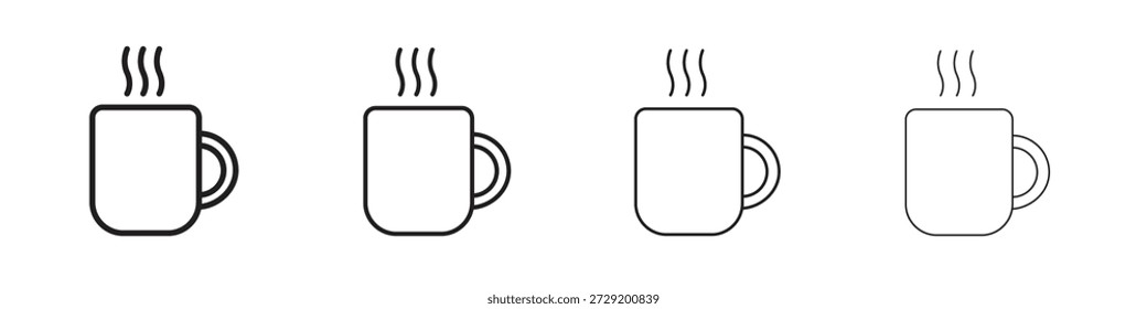 Ícones de caneca de café quente Vetor Logo Template Illustration Designs. Vetor EPS 10.