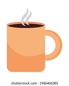 taza de café caliente en segundo plano