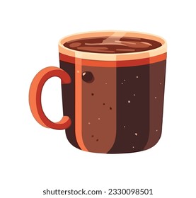 Hot coffee mug over white