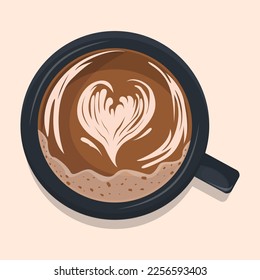 hot coffee mug vector illustration