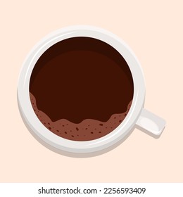 hot coffee mug vector illustration