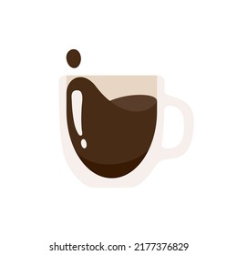 Hot coffee mug vector. Popular drink menu in the cafe For drinking to wake up in the morning