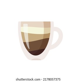 Hot coffee mug vector. Popular drink menu in the cafe For drinking to wake up in the morning
