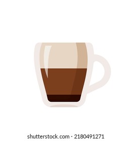 Hot coffee mug vector. Popular drink menu in the cafe For drinking to wake up in the morning