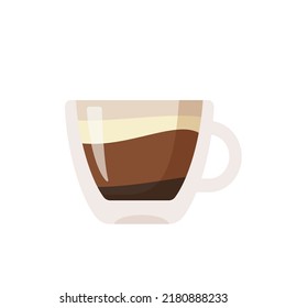 Hot coffee mug vector. Popular drink menu in the cafe For drinking to wake up in the morning